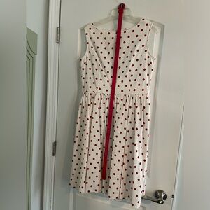 White and red polka dot dress